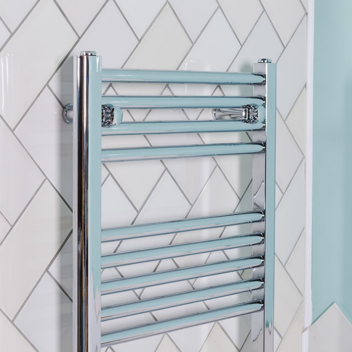 Chromo Straight Ladder Towel Radiator Vertical Chrome The Designer