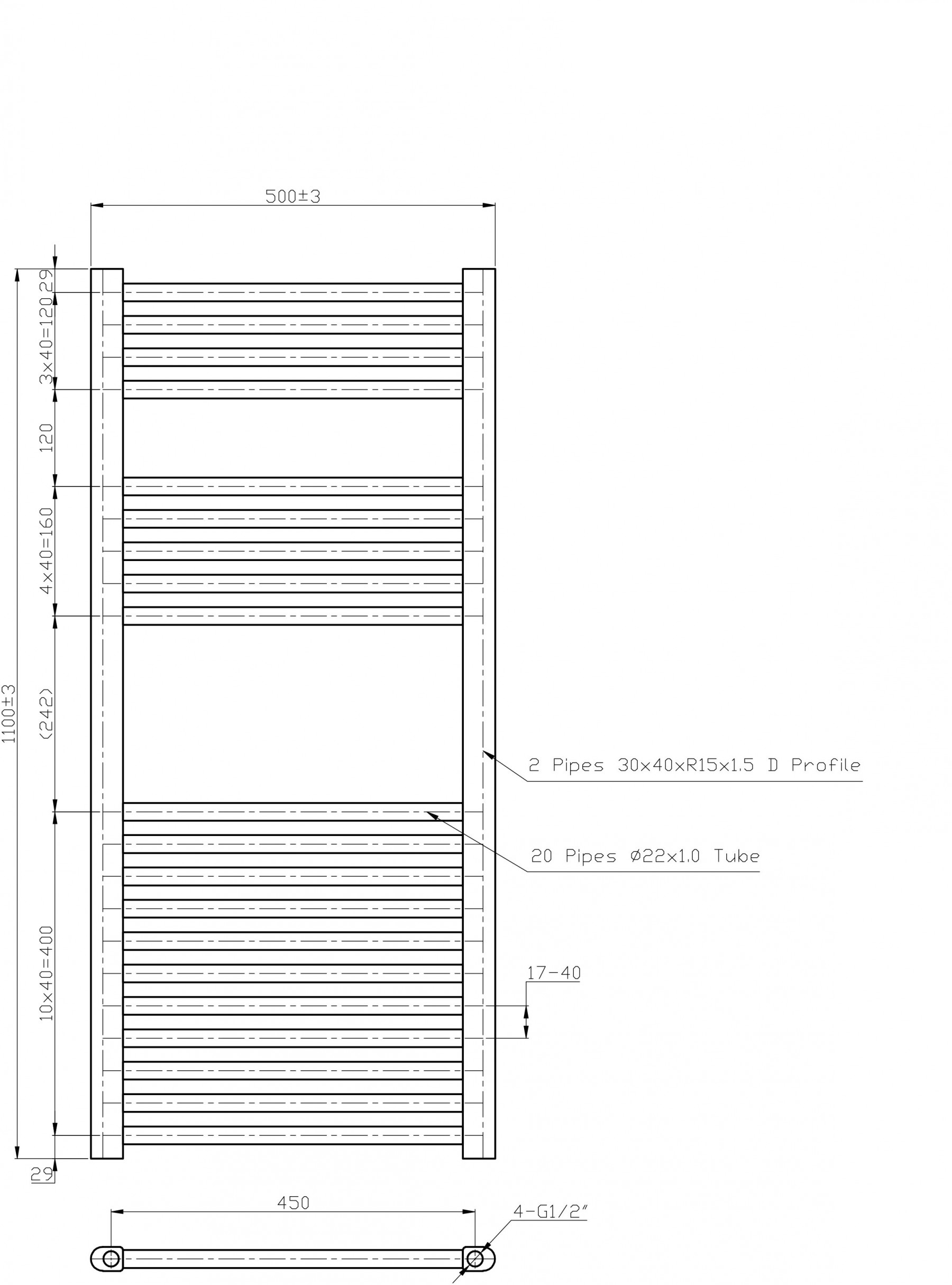 Chrome White Bathroom Heated Towel Radiator Ladder Rail Rad Curved ...