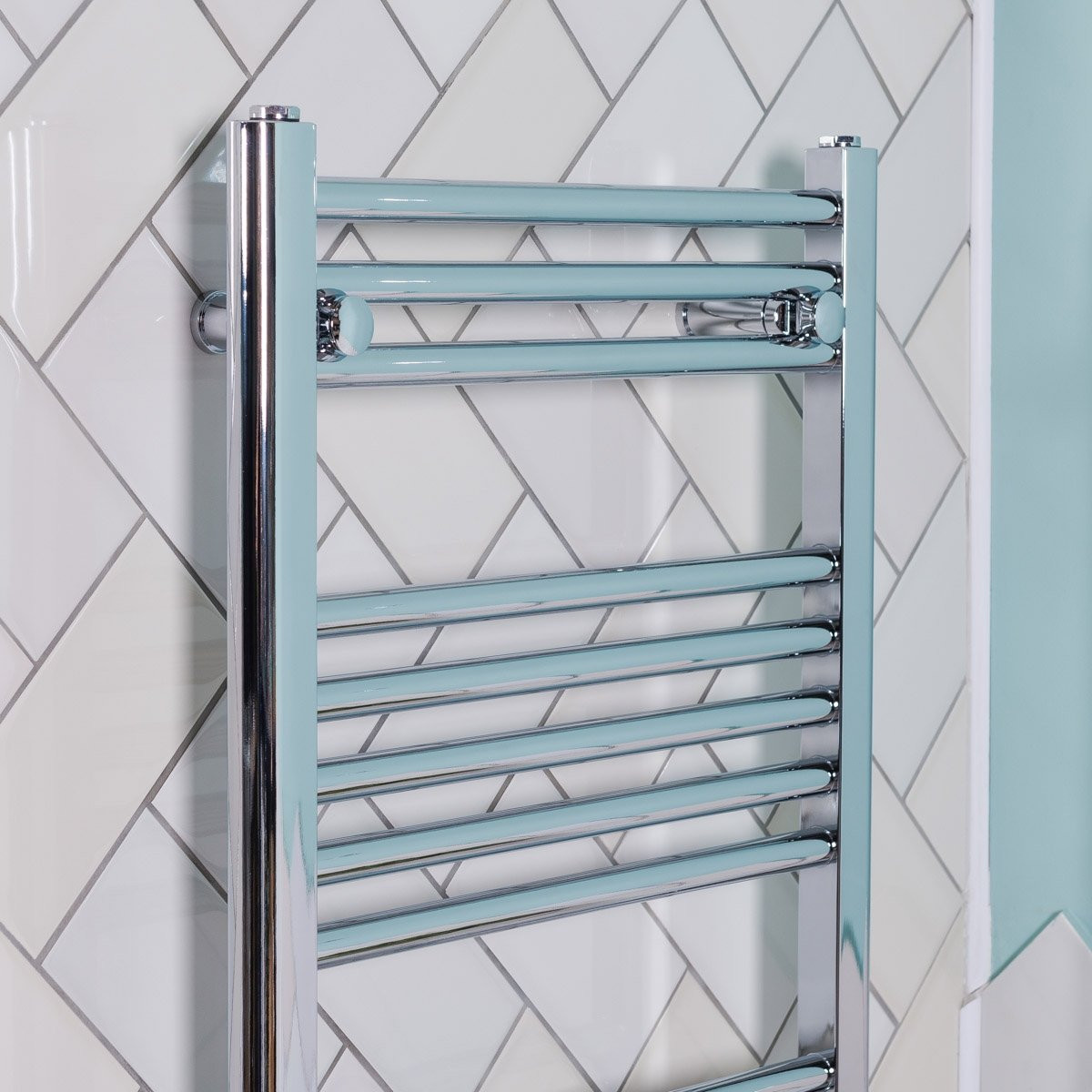 Chromo Straight Ladder Towel Radiator Vertical Chrome The Designer