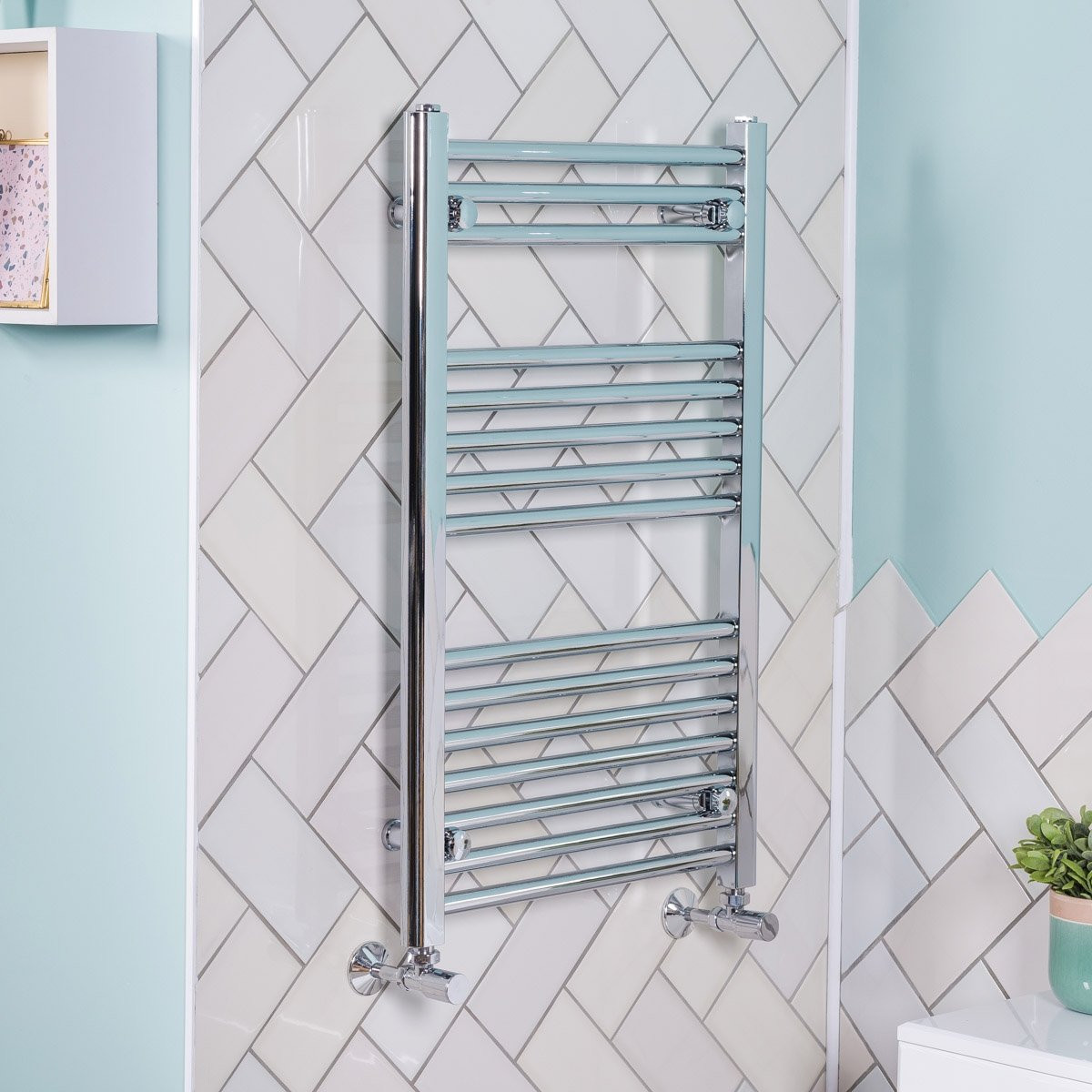 Bathroom Straight Heated Towel Rail Radiator Ladder Warmer Chrome All sizes