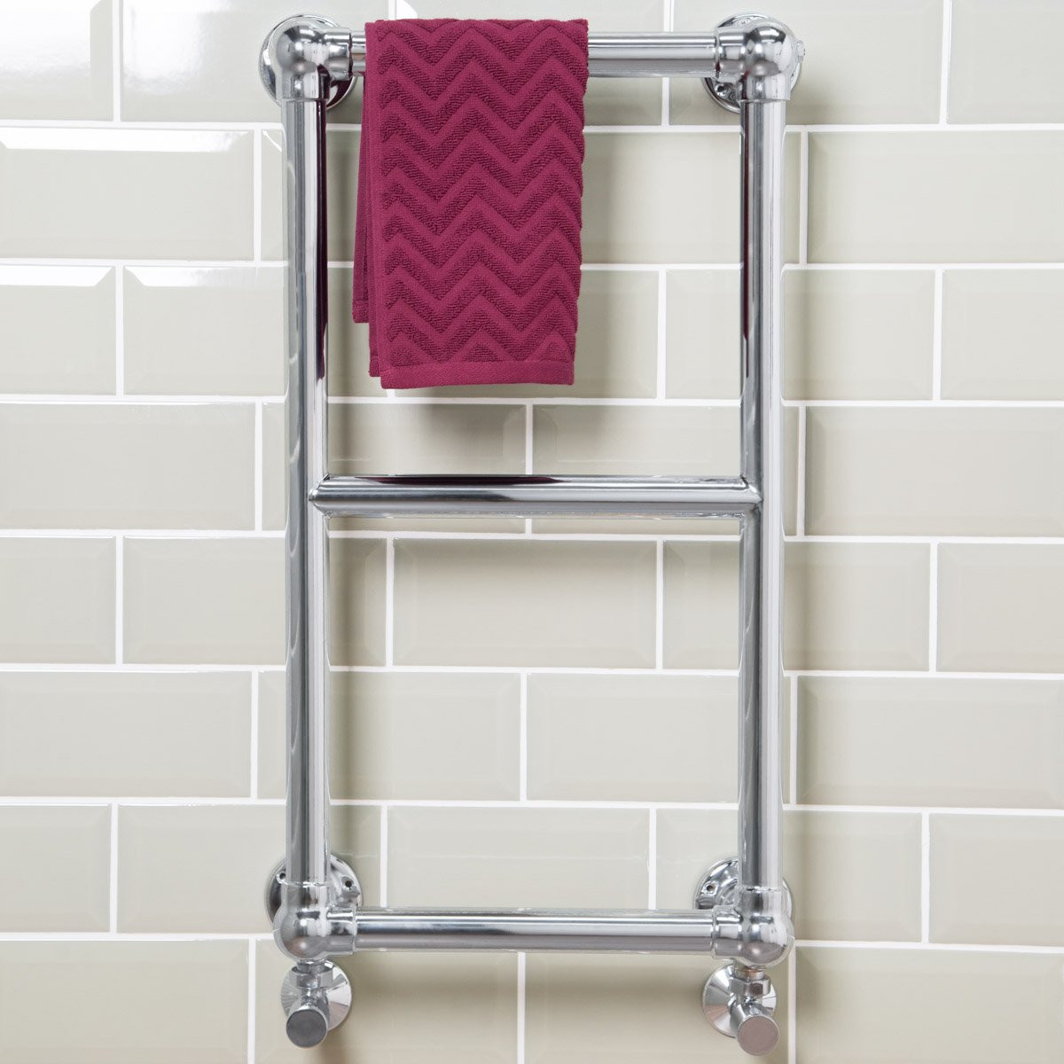 Traditional Bathroom Heated Towel Rail Radiator 700 x 400 mm Chrome 7425650160448 | eBay