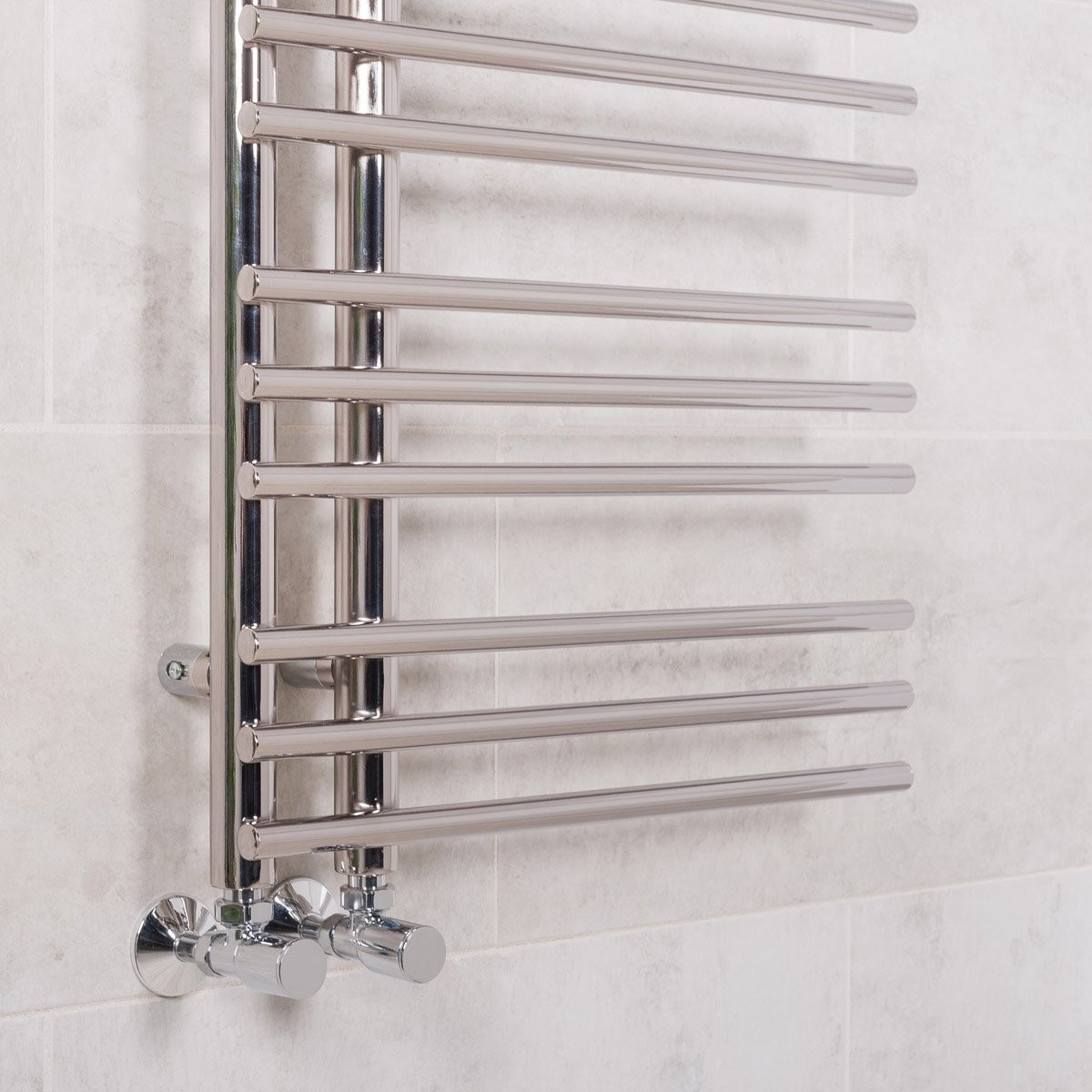 Chromo Straight Ladder Towel Radiator Vertical Chrome The Designer