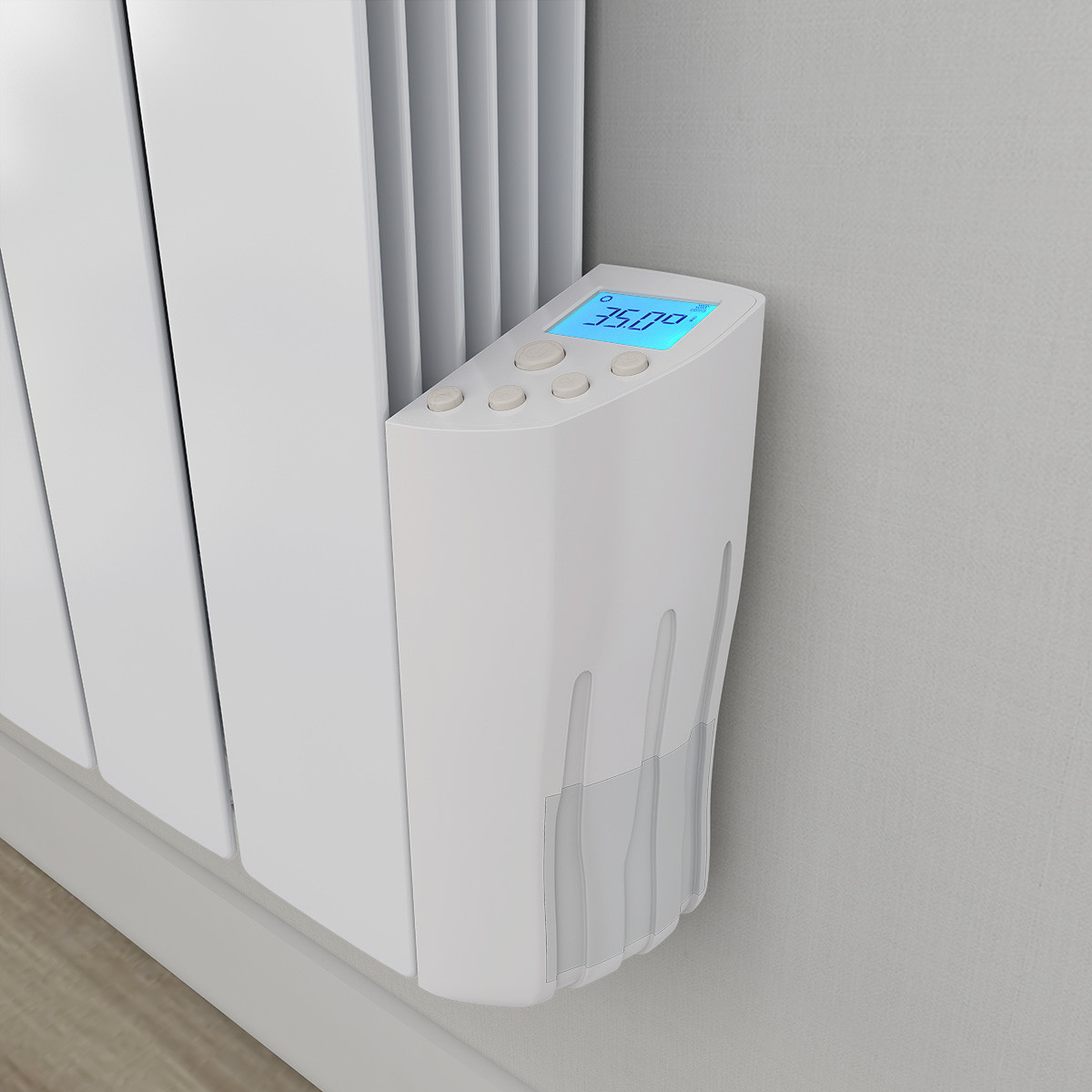 Electric Oil Filled Radiator LCD 24 Hour Timer Thermostatic Wall Mounted Heater eBay