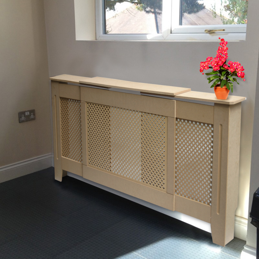 Natural MDF Radiator Cover Wall Home Radiator