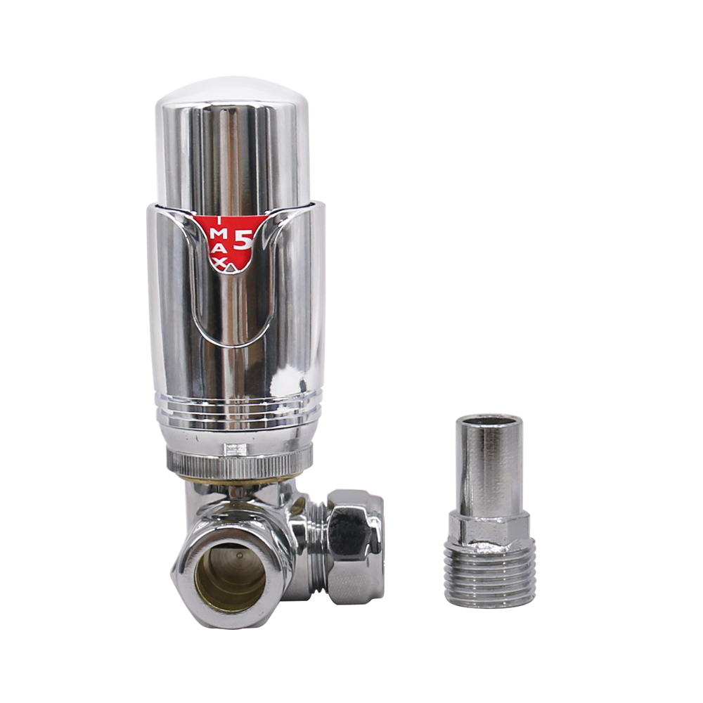 15mm x 1/2" Thermostatic Corner Radiator Towel Rail Valve TRV Chrome eBay