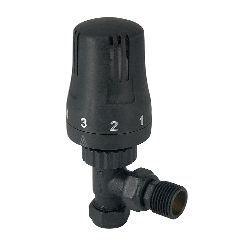 Thermostatic and Manual Control Angled Towel Radiator Valves 15mm Anthracite eBay