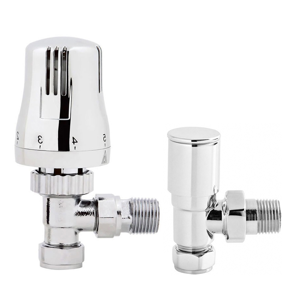 Thermostatic TRV Manual Radiator Heated Towel Rail Valve 15mm x 1/2 ...