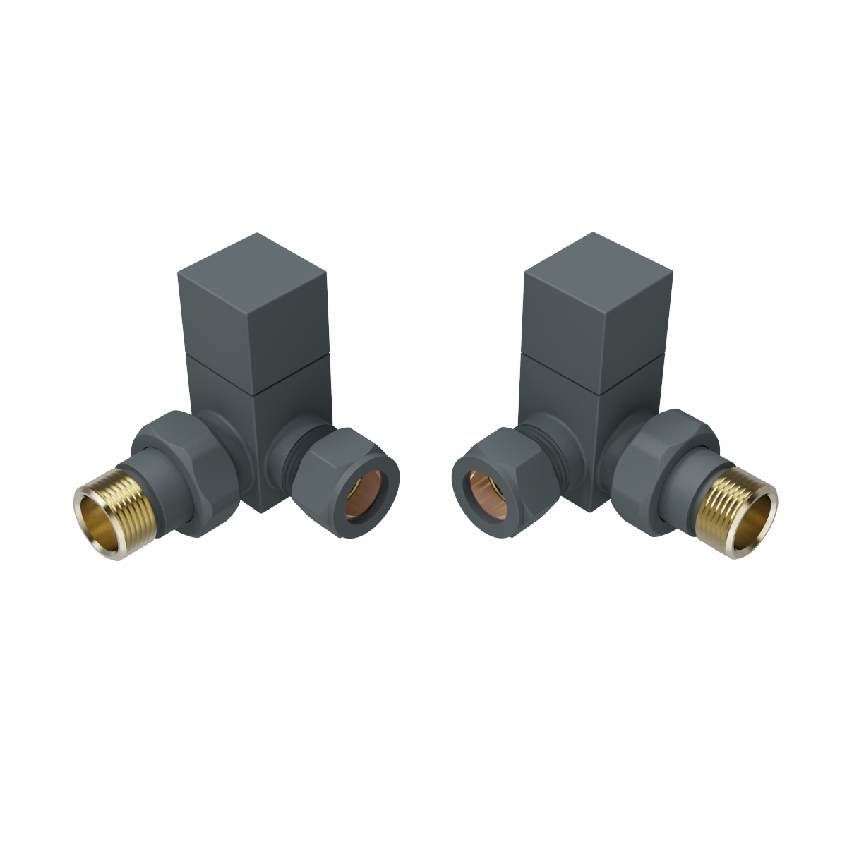 Straight Angled Corner Manual Square Head Valves 15mm for Towel Rail Radiator UK