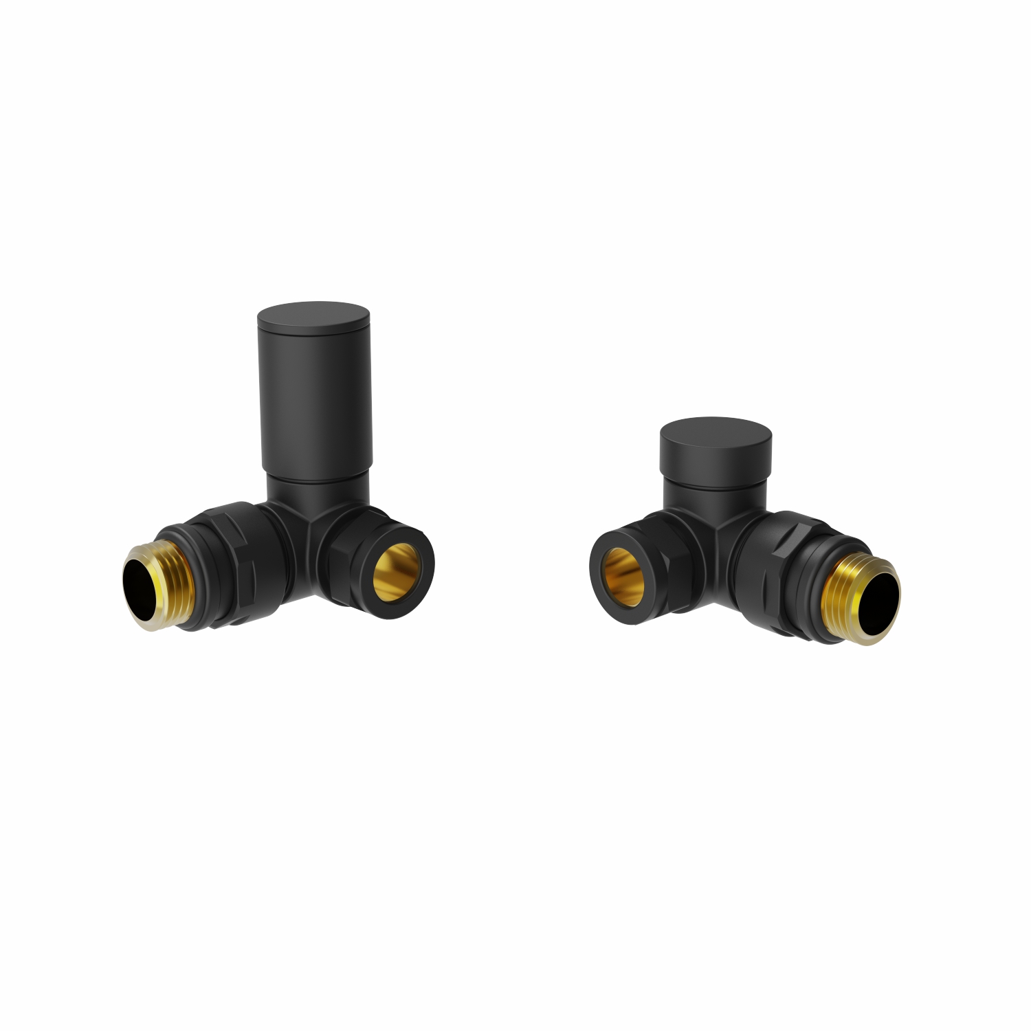 Black Designer Flat Panel Heated Towel Rail Radiator Bathroom Warmer Valves