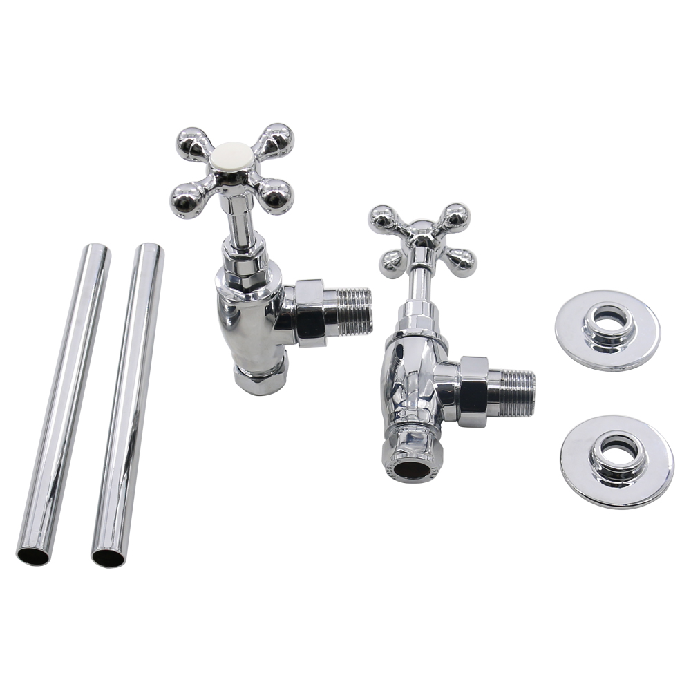 Chrome Traditional Heated Towel Rail Valves Radiator Pipe Shrouds Sleeving Kit eBay