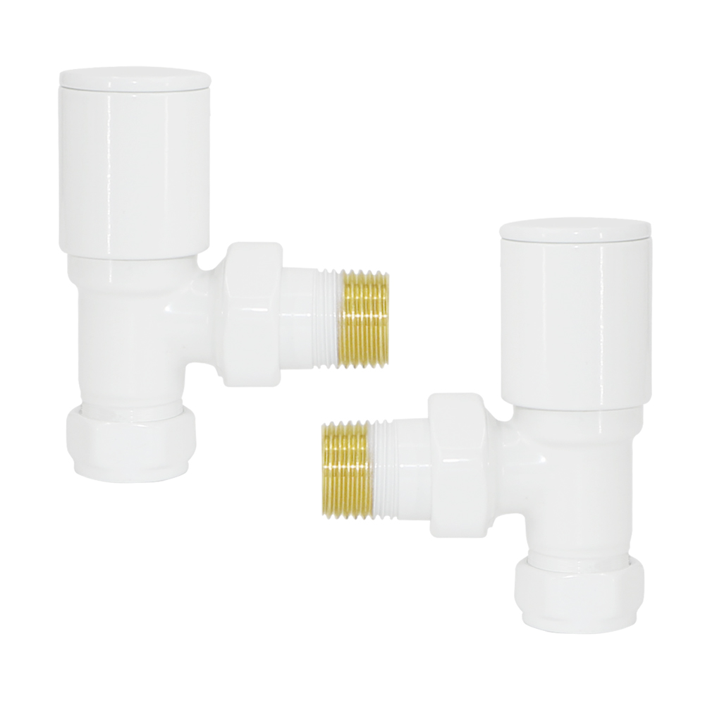 Lockshield Thermostatic TRV Radiator Valves 15mmx1/2" Angled Straight Rad Valve