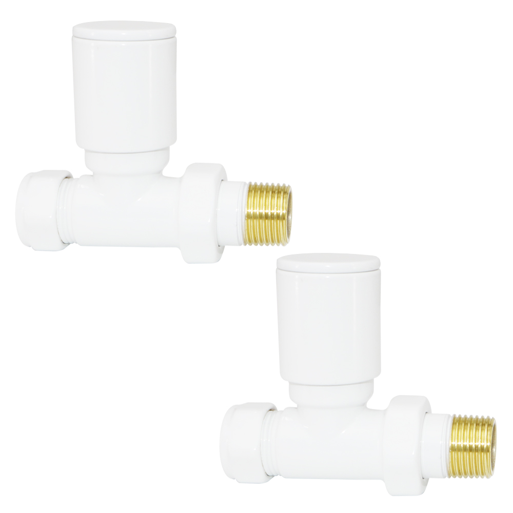 Lockshield Thermostatic TRV Radiator Valves 15mmx1/2" Angled Straight Rad Valve