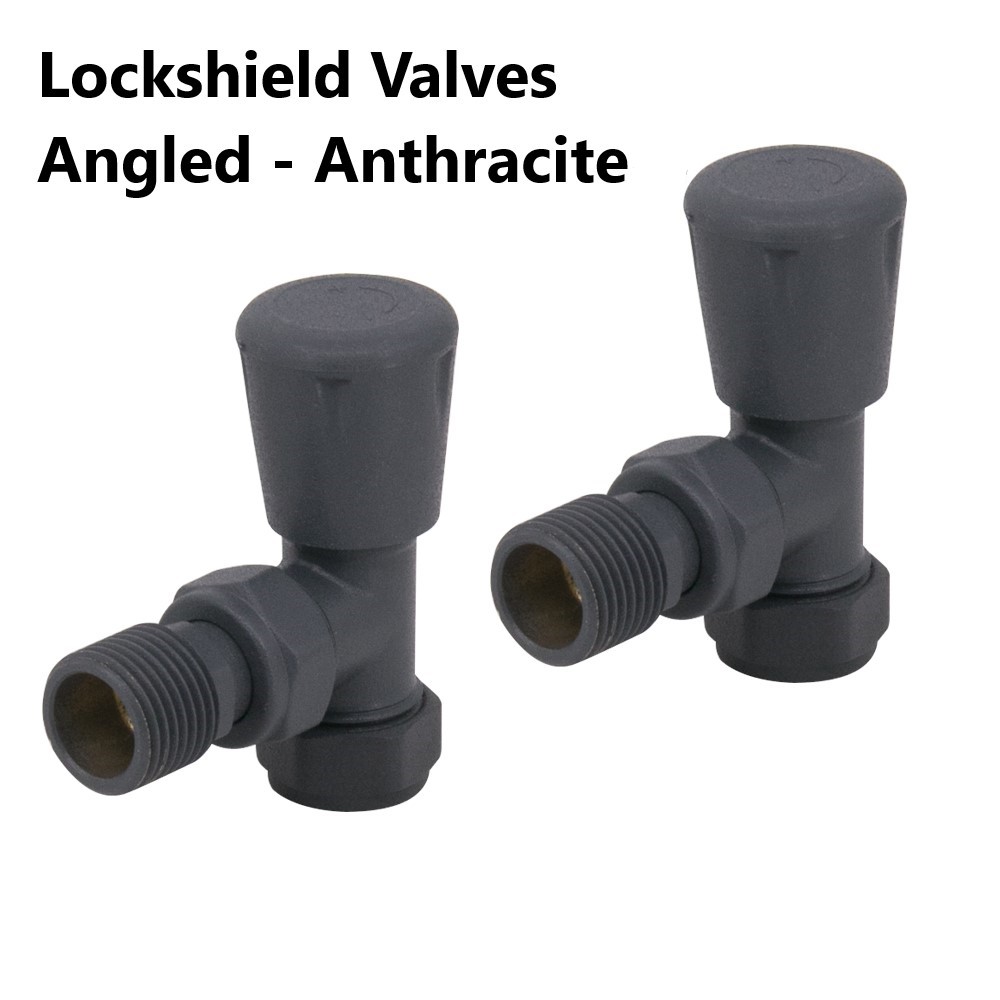 Thermostatic TRV Radiator Valves Set Angled/Corner/Straight Lockshield One Pair