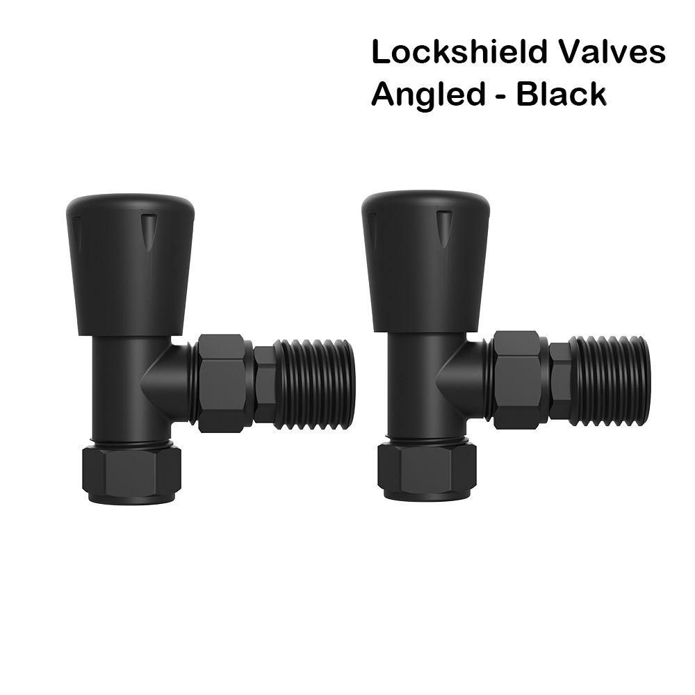 Thermostatic TRV Radiator Valves Set Angled/Corner/Straight Lockshield One Pair
