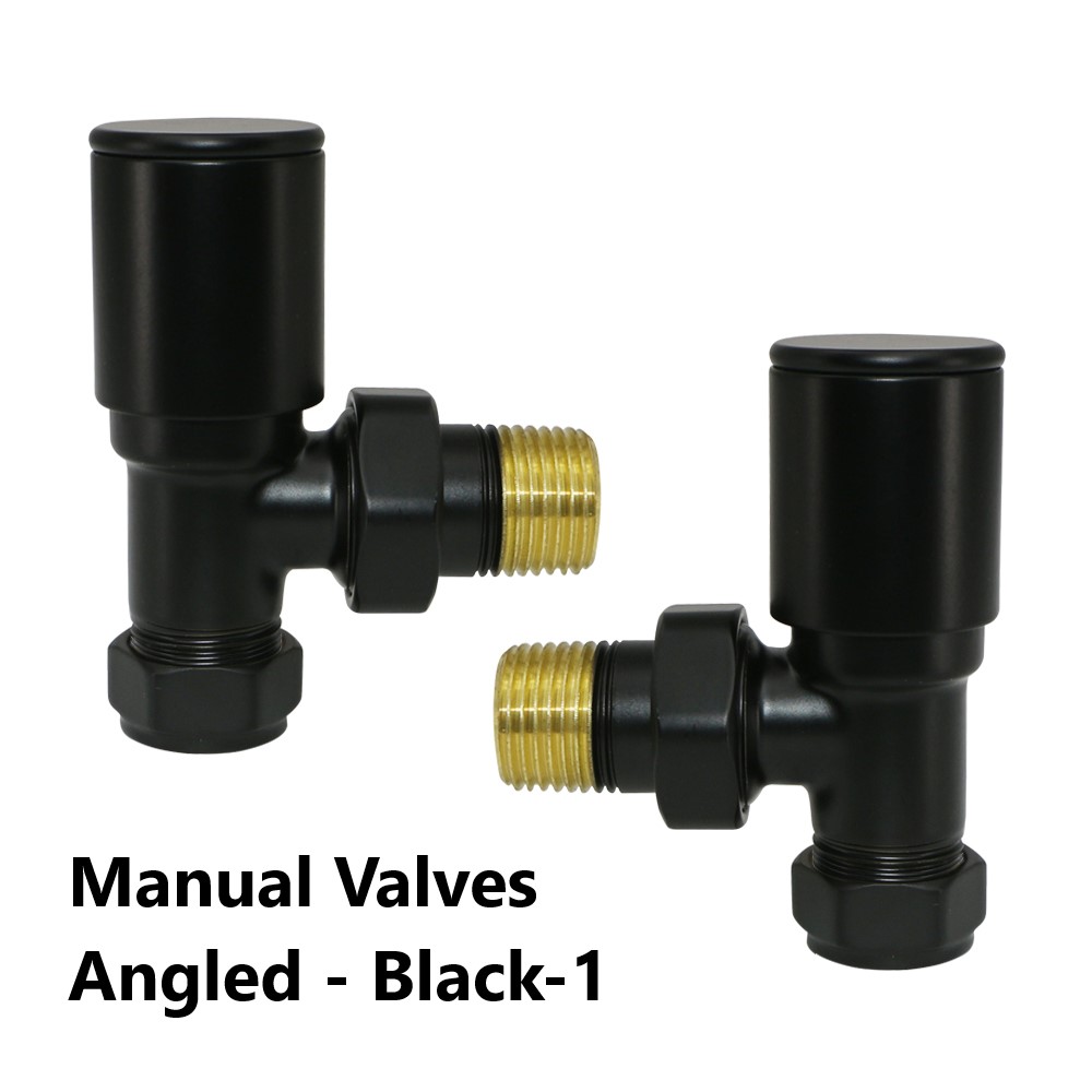 Angled Straight Corner Manual Radiator Valves Lockshield Valve Brass  1/2" x15mm