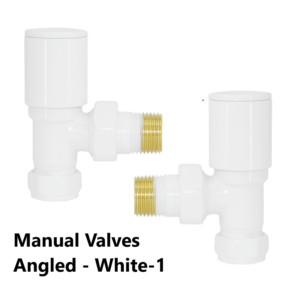 Angled Straight Corner Manual Radiator Valves Lockshield Valve Brass  1/2" x15mm