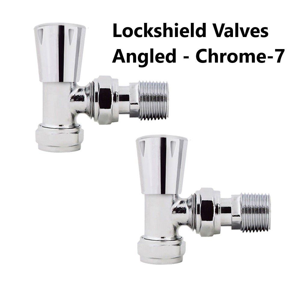 Angled Straight Corner Manual Radiator Valves Lockshield Valve Brass  1/2" x15mm