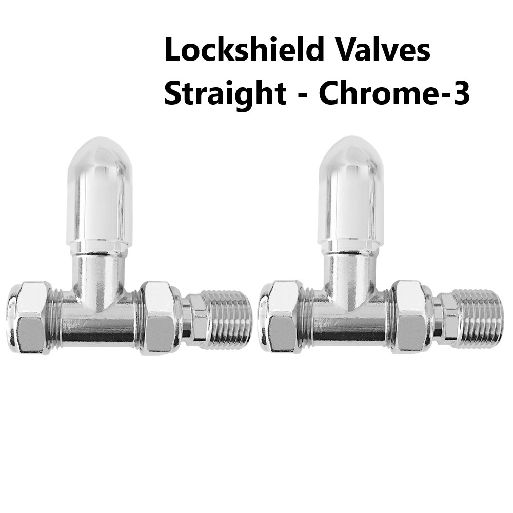 Angled Straight Corner Manual Radiator Valves Lockshield Valve Brass 1/
