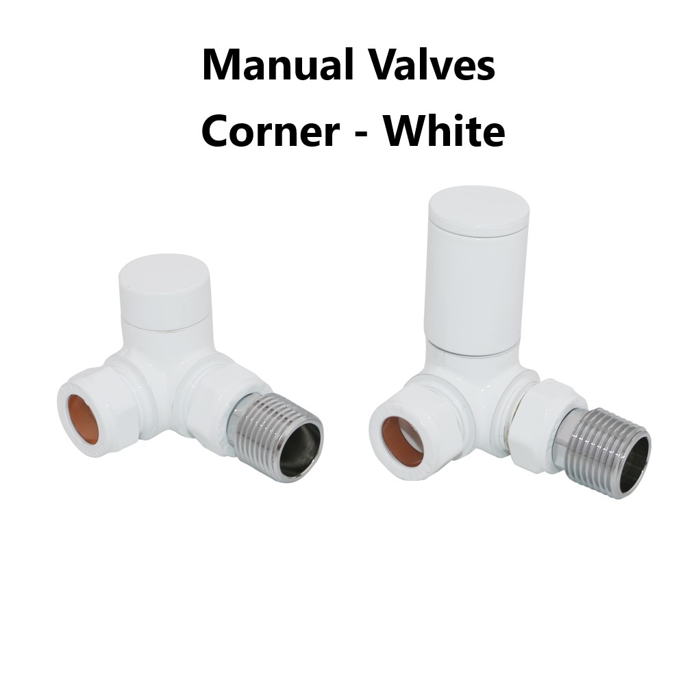 Angled Straight Corner Manual Radiator Valves Lockshield Valve Brass  1/2" x15mm