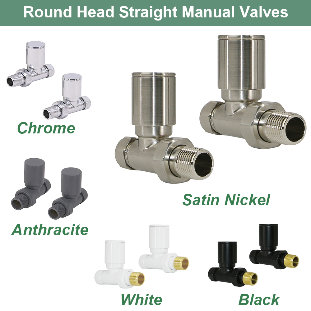 Angled/Straight/Corner Manual Lockshield Round/Square/Cross Head Radiator Valves