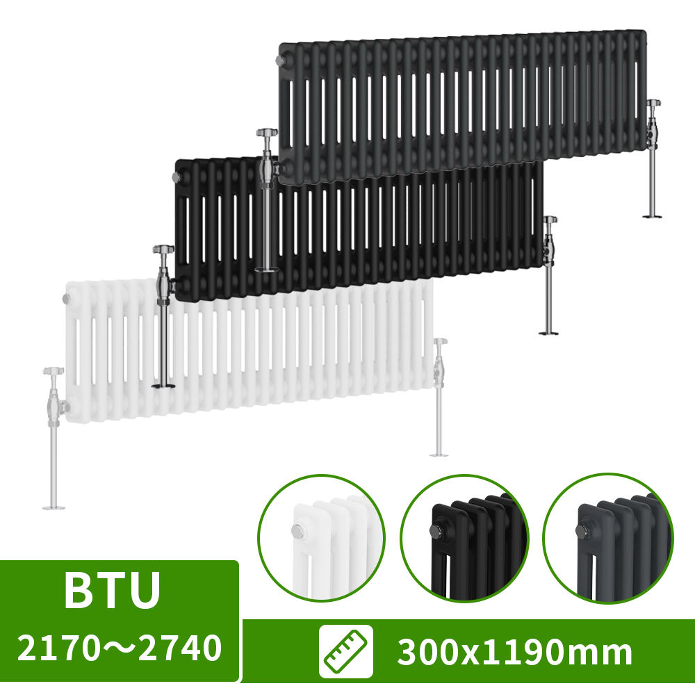 2 3 4 Column Traditional Cast Iron Style Horizontal Vertical Radiator Towel Rail