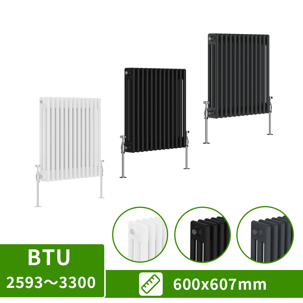 2 3 4 Column Traditional Cast Iron Style Horizontal Vertical Radiator Towel Rail