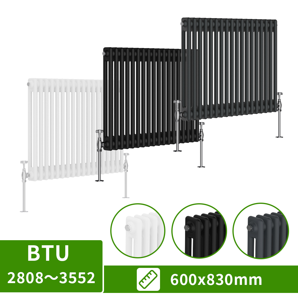 2 3 4 Column Traditional Cast Iron Style Horizontal Vertical Radiator Towel Rail