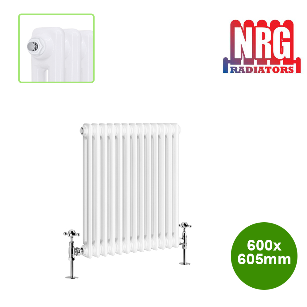 Vertical Horizontal Cast Iron Style Traditional Radiator Heated Towel Rail White