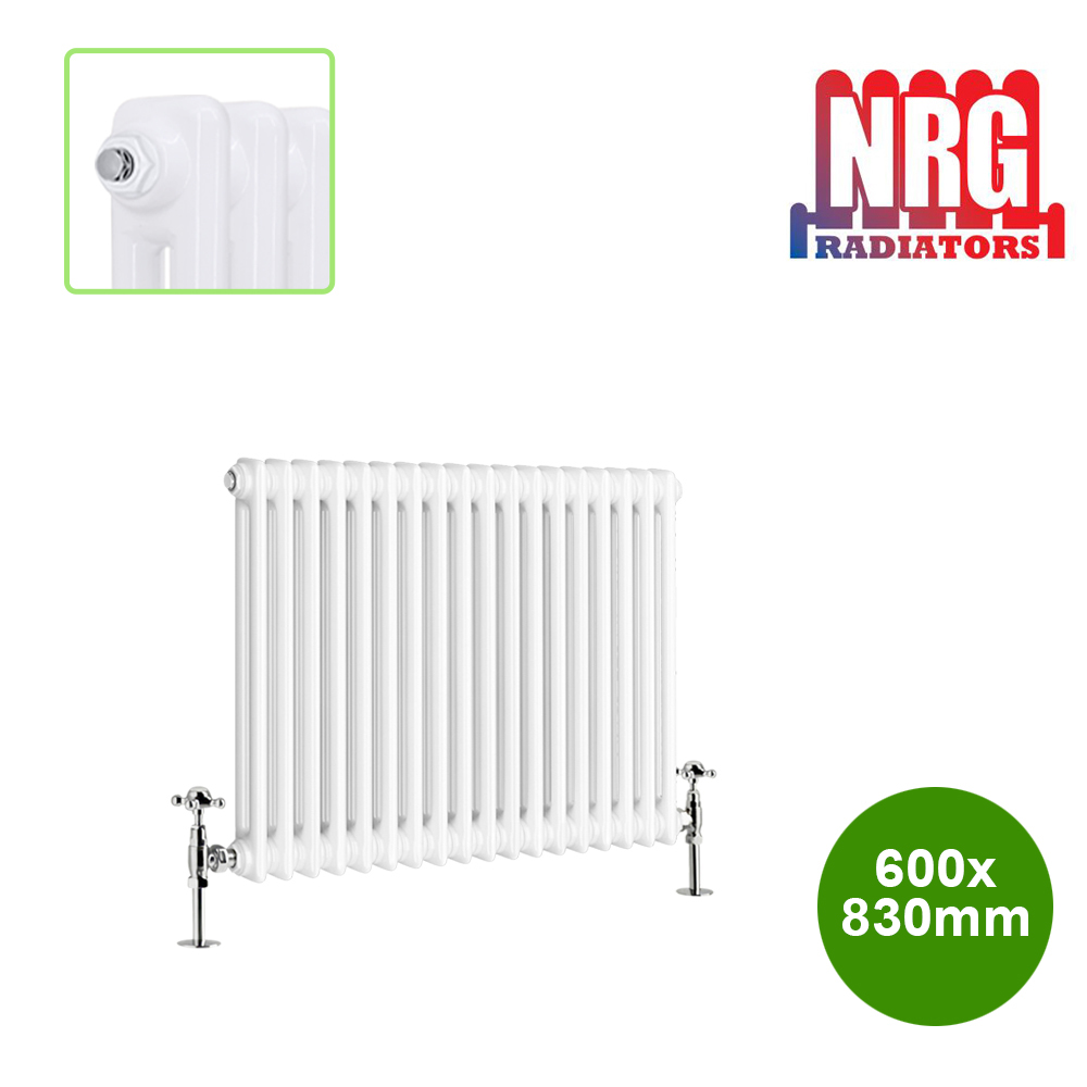 Vertical Horizontal Cast Iron Style Traditional Radiator Heated Towel Rail White