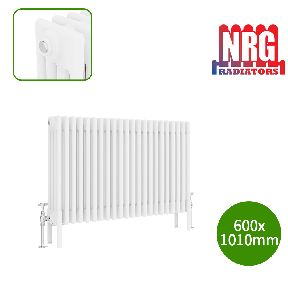 Vertical Horizontal Cast Iron Style Traditional Radiator Heated Towel Rail White