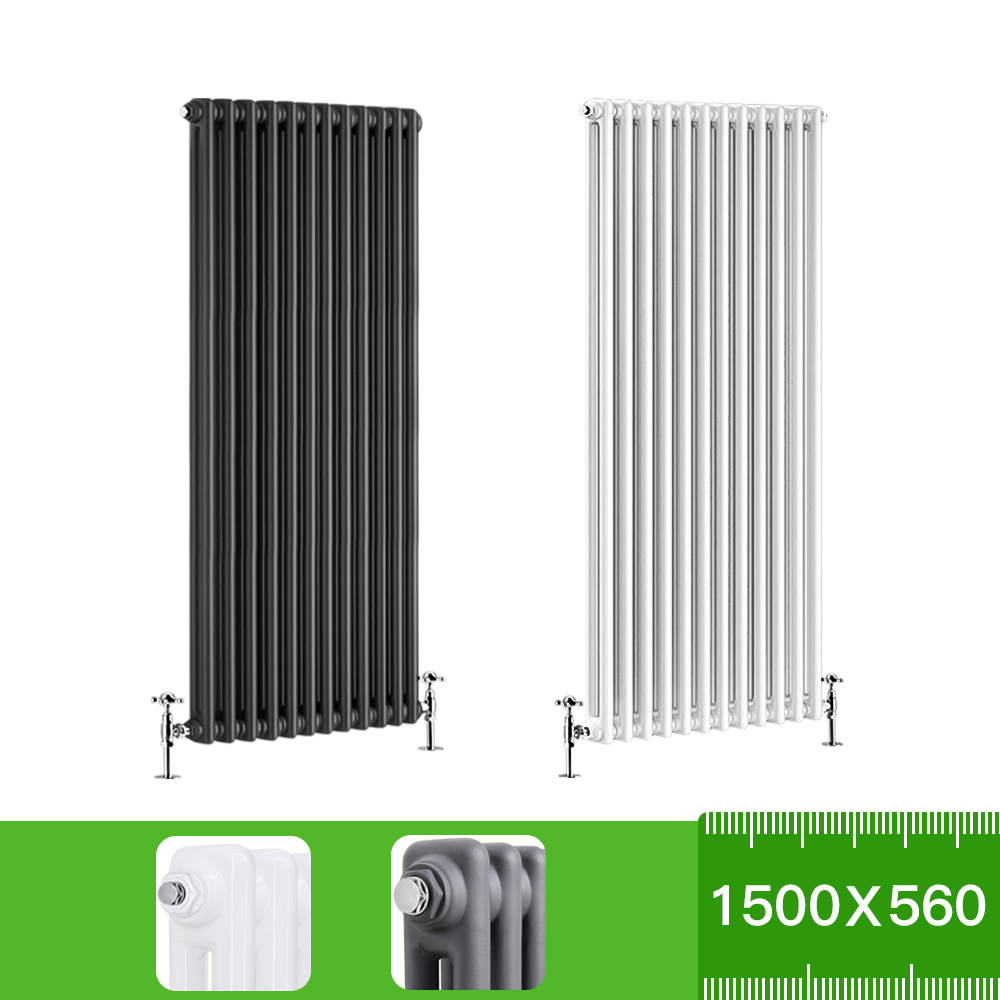 Anthracite White Traditional Colosseum Cast Iron Style 2 3 Column Radiator 