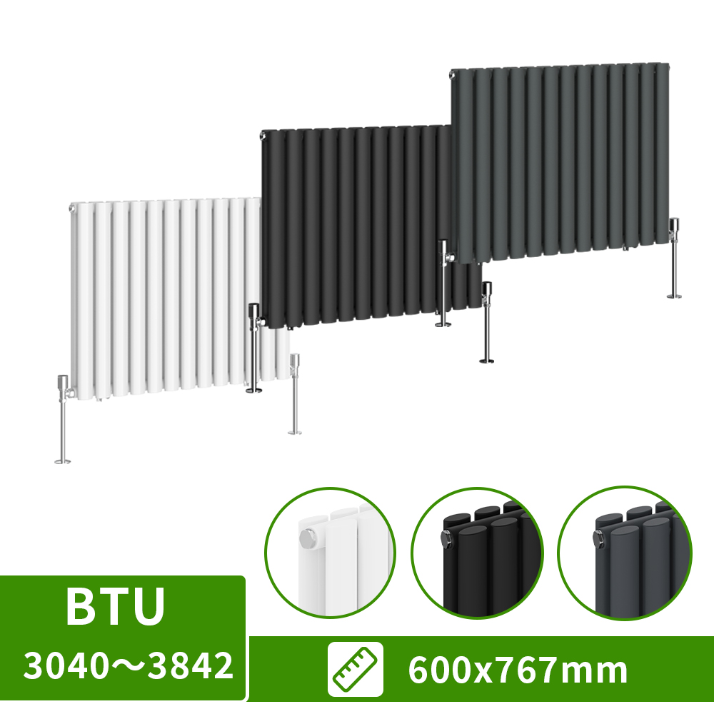 Designer Radiator Horizontal Vertical Oval Column Flat Panel Traditional Heating
