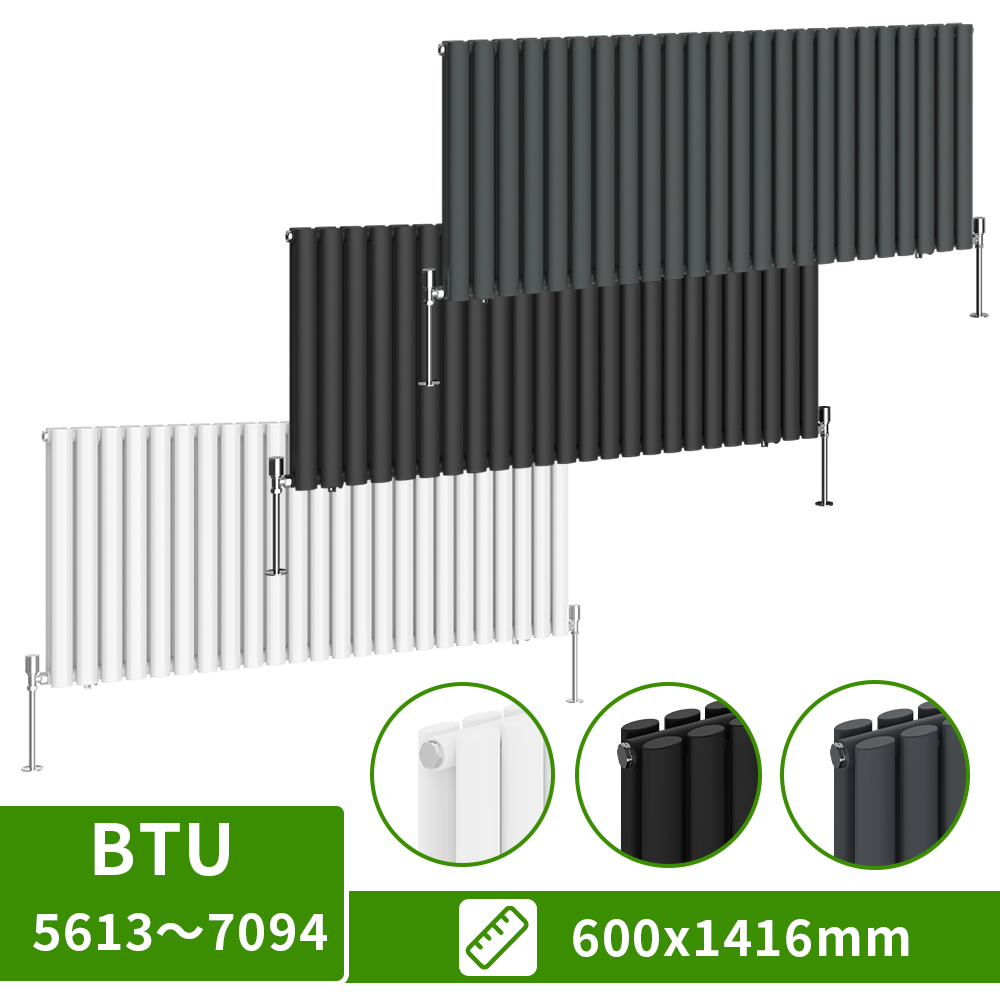 Horizontal Vertical Designer Radiator Oval Column Flat Panel Central Heating
