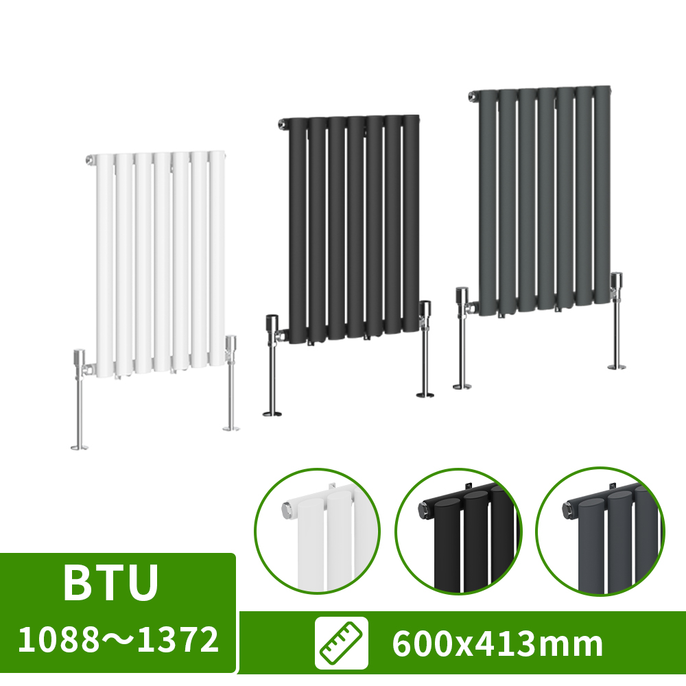Vertical Designer Radiator Oval Column Tall Upright Central Heating Radiators UK