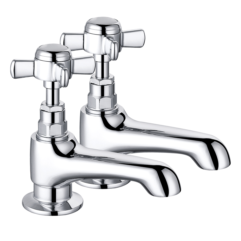 Bathroom Traditional Bath Filler Shower Mixer Tap with Brass Handset ...
