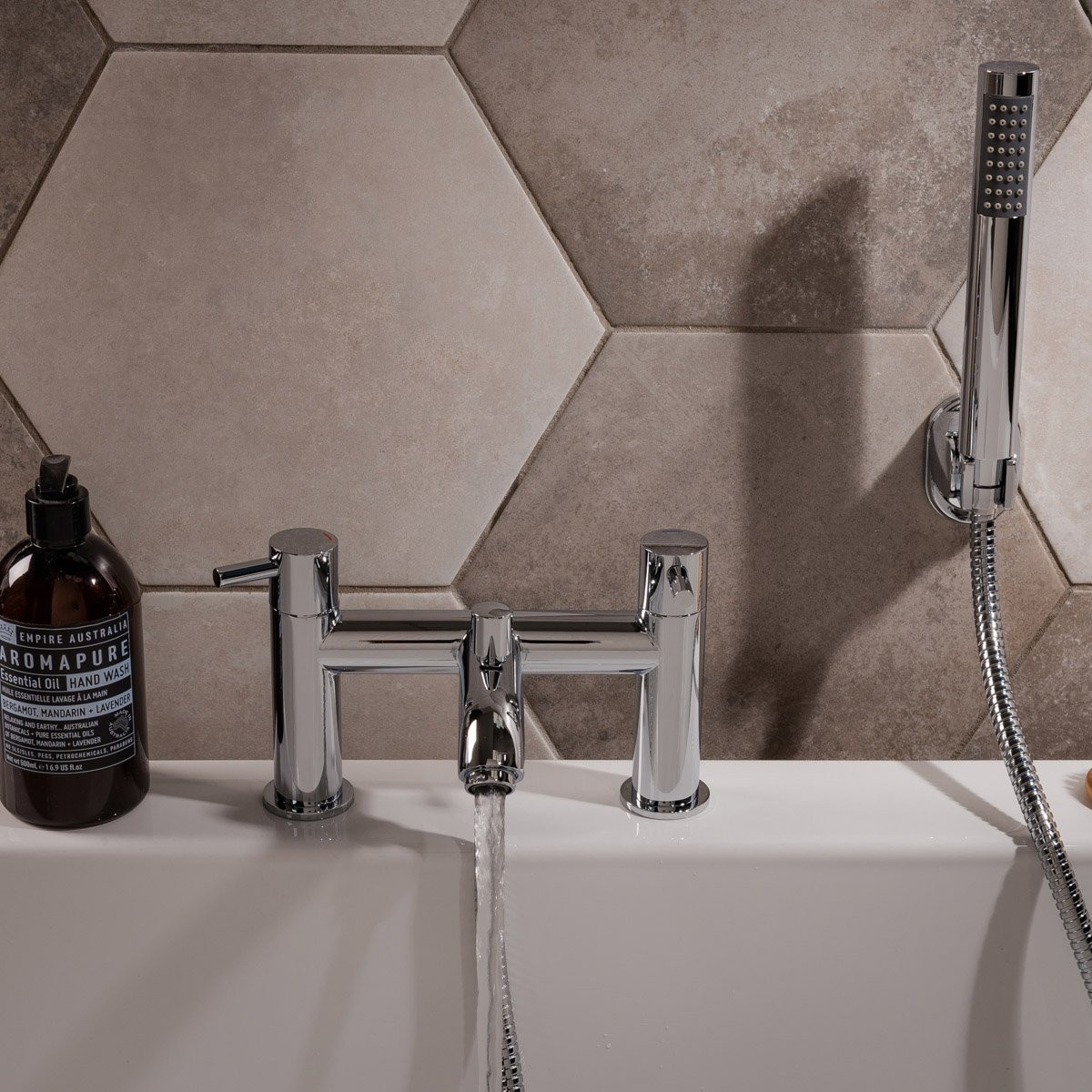 Bathroom Taps Sink Basin Mixer Set Modern MONO Bath Filler Shower Tap ...