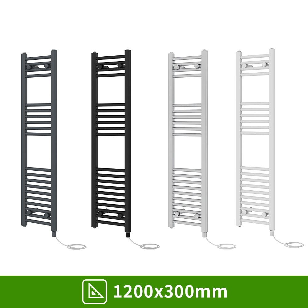 Prefilled Electric Straight Heated Towel Rail Bathroom Radiator Ladder Warmer