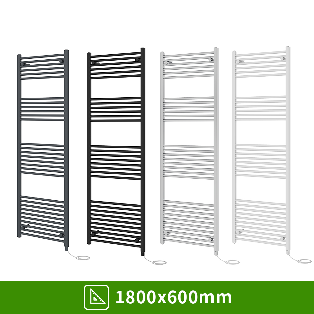 Prefilled Electric Straight Heated Towel Rail Bathroom Radiator Ladder Warmer