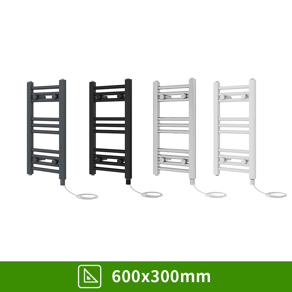 Prefilled Electric Straight Heated Towel Rail Bathroom Radiator Ladder Warmer