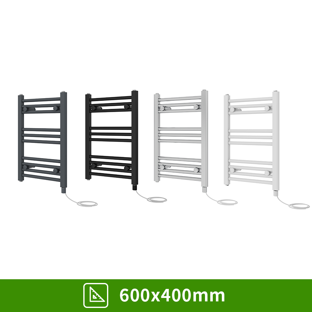 Prefilled Electric Straight Heated Towel Rail Bathroom Radiator Ladder Warmer