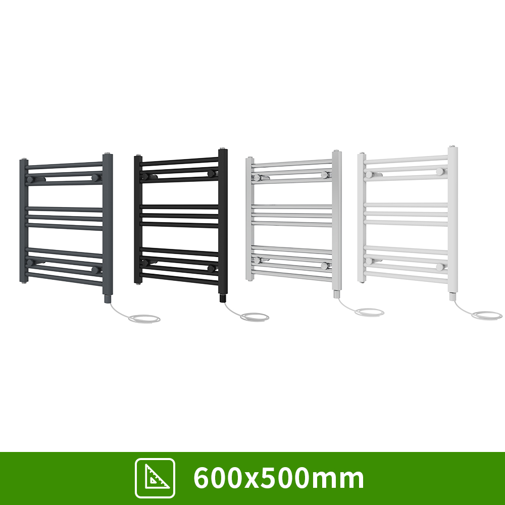 Prefilled Electric Straight Heated Towel Rail Bathroom Radiator Ladder Warmer