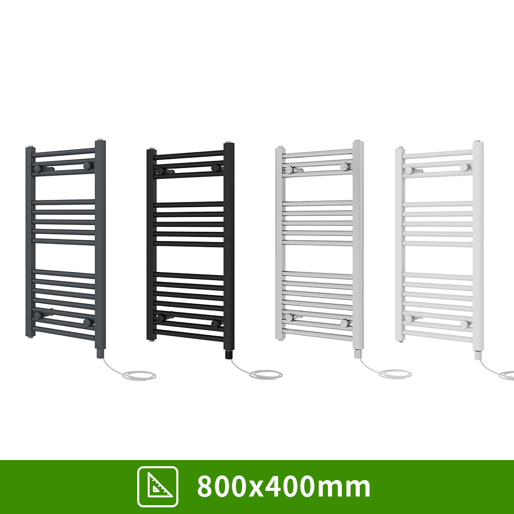 Prefilled Electric Straight Heated Towel Rail Bathroom Radiator Ladder Warmer