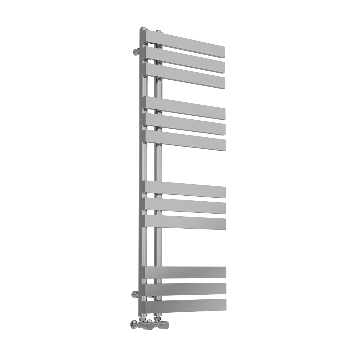 Bathroom D-shape Heated Towel Rail Designer Radiator Ladder Warmer Heating Rads