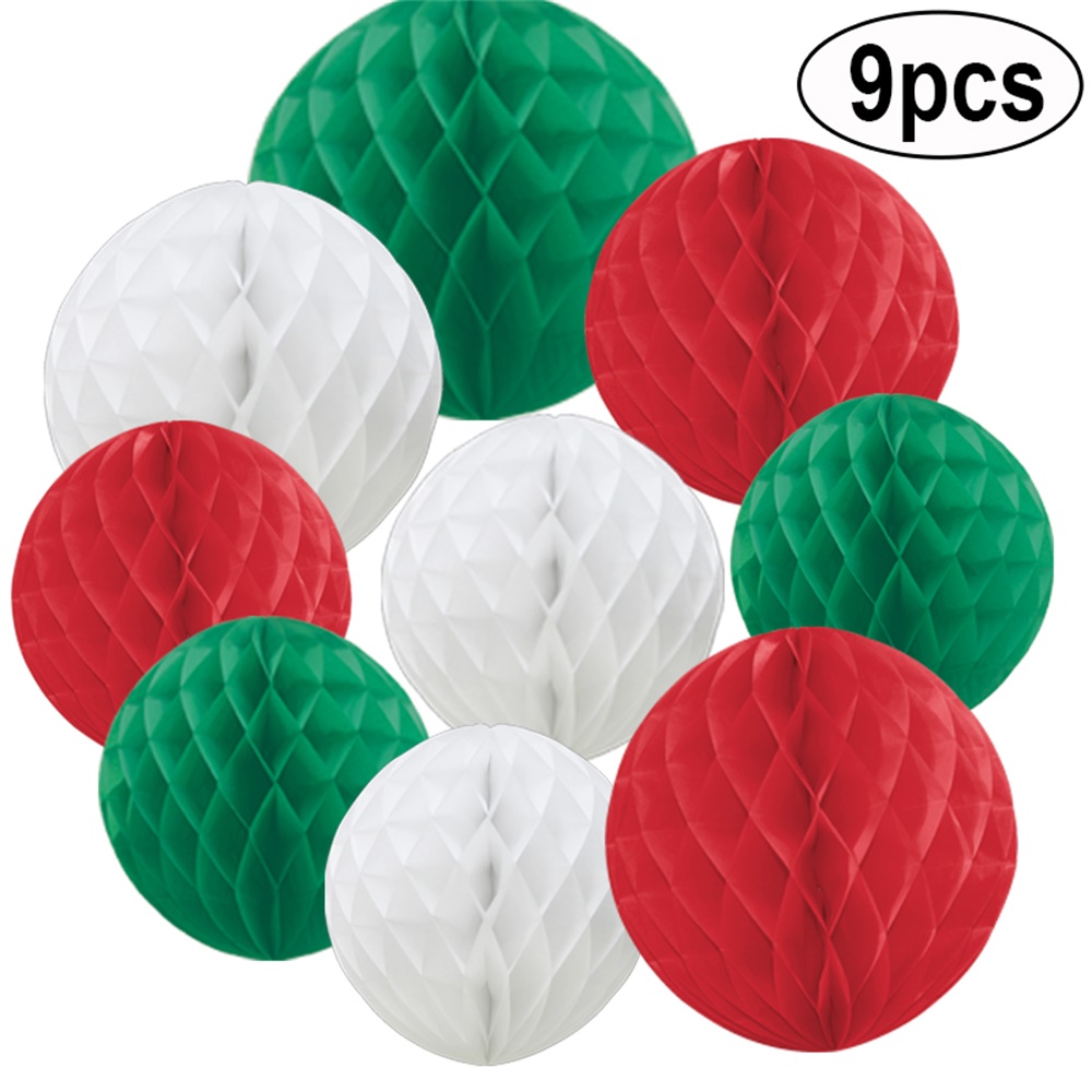 TtS 9 Mixed Paper Honeycomb Balls Tissue Wedding Party Hanging Decoration - Picture 17 of 17
