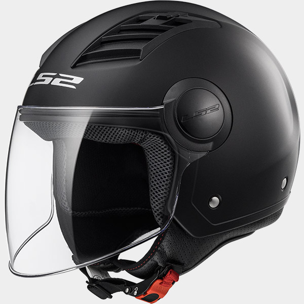LS2 OF562 Airflow Long Visor Open Face Scooter Motorbike Motorcycle Helmet Solid - Picture 2 of 5