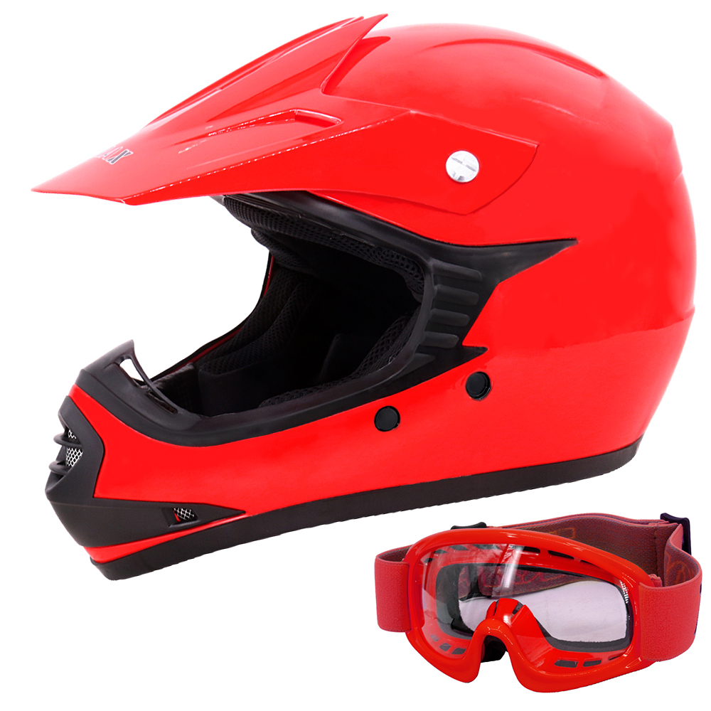 ZORAX Youth Kids Motocross Helmet MX Off Road BMX Dirt Bike Quad & Goggles - Picture 15 of 29