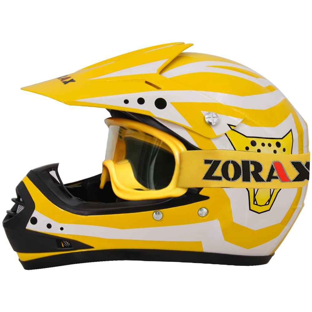 ZORAX Youth Kids Motocross Helmet MX Off Road BMX Dirt Bike Quad & Goggles - Picture 22 of 29