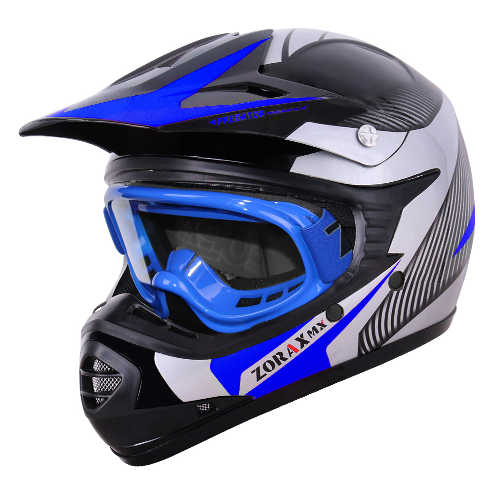 ZORAX Youth Kids Motocross Helmet MX Off Road BMX Dirt Bike Quad & Goggles - Picture 25 of 29