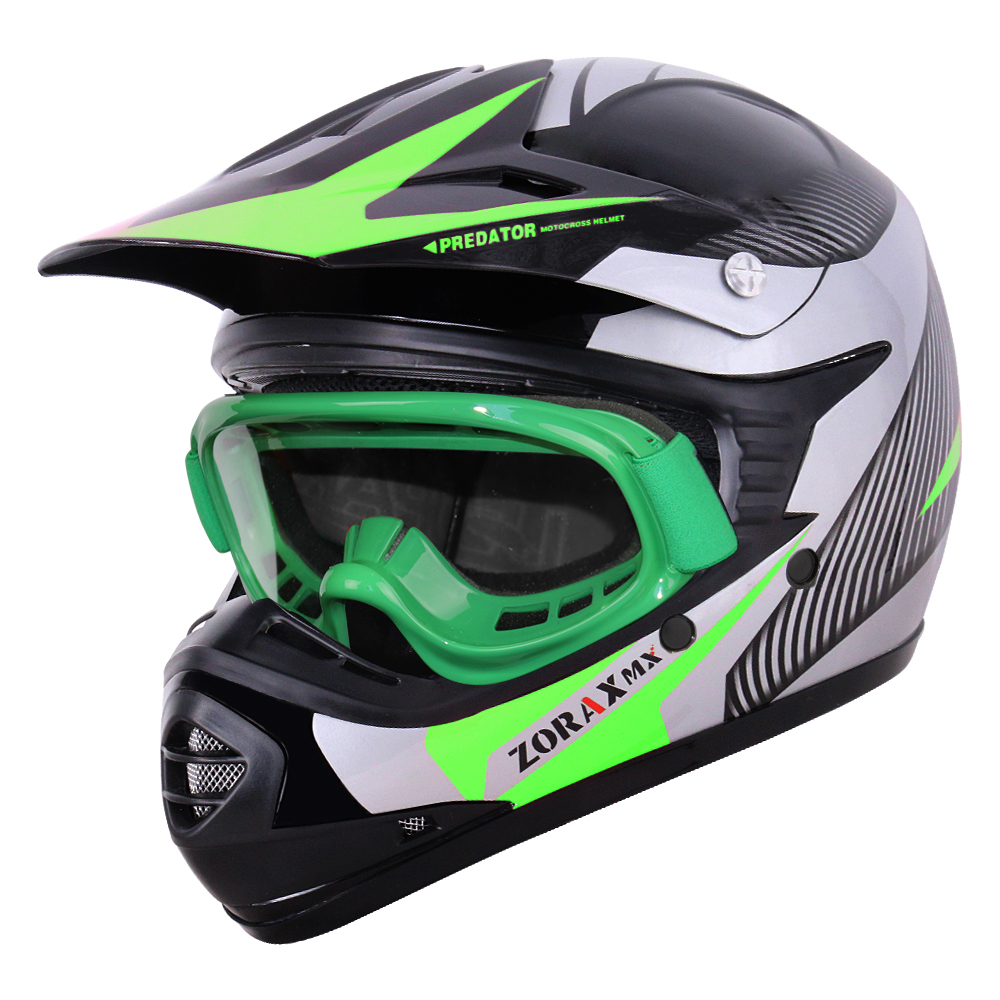 ZORAX Youth Kids Motocross Helmet MX Off Road BMX Dirt Bike Quad & Goggles - Picture 27 of 29