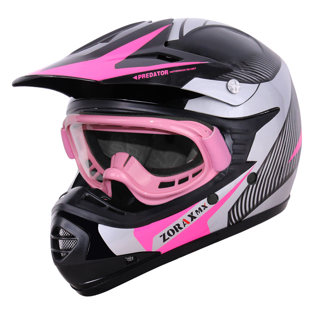 ZORAX Youth Kids Motocross Helmet MX Off Road BMX Dirt Bike Quad & Goggles - Picture 28 of 29